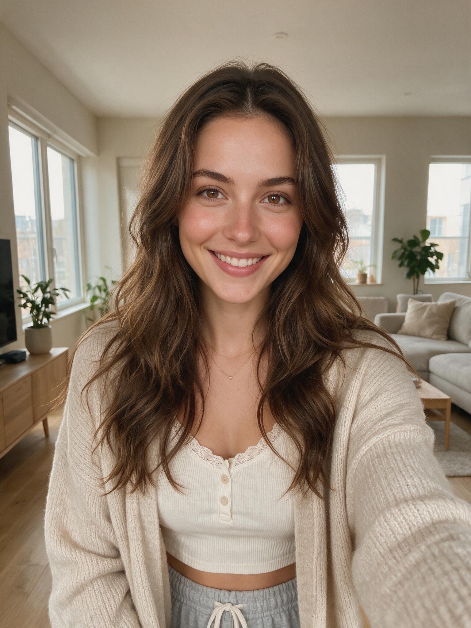 Selfie Sofia sent mid-conversation